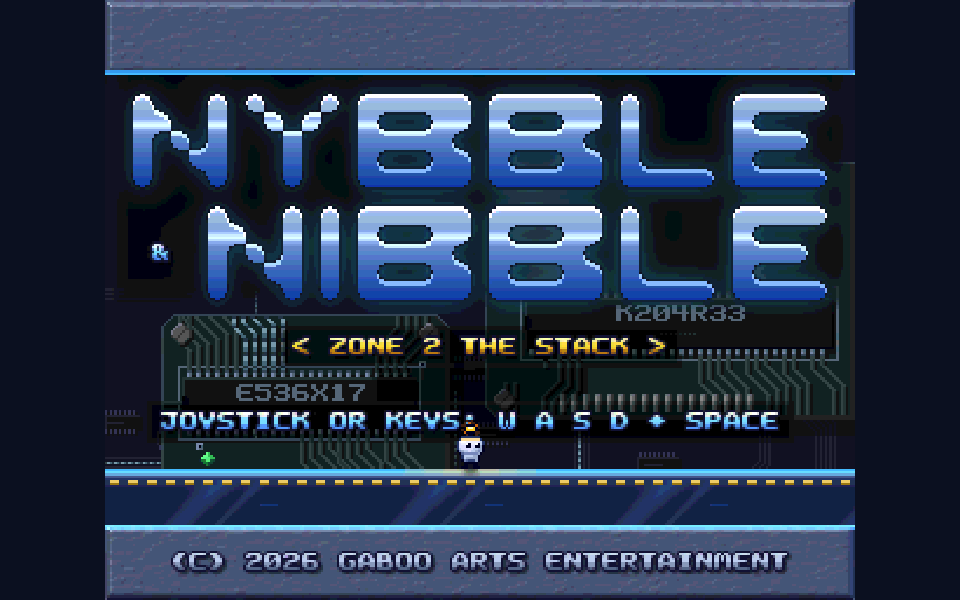 NYBBLE & NIBBLE Amiga title screen