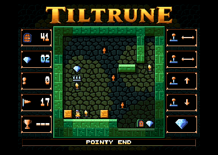 Find a route through the jade vault. Actual gameplay with a subtle promotional CRT finish.